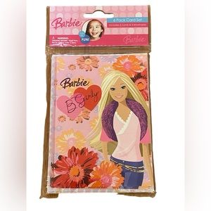 MATTEL 2007 Barbie Two Design Set Of Six (6) Blank Notecards With Envelopes NWT